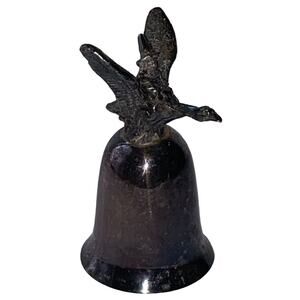 Vtg 1980s New England Collectors Society Bell Mother Goose Silver Plate Pewter